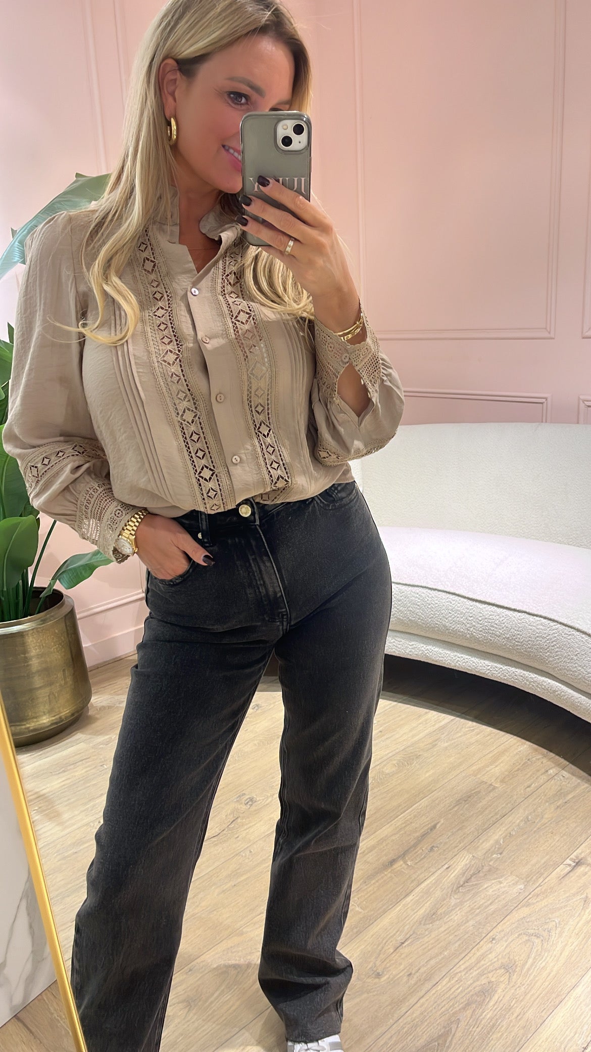 Blouse Anne Taupe