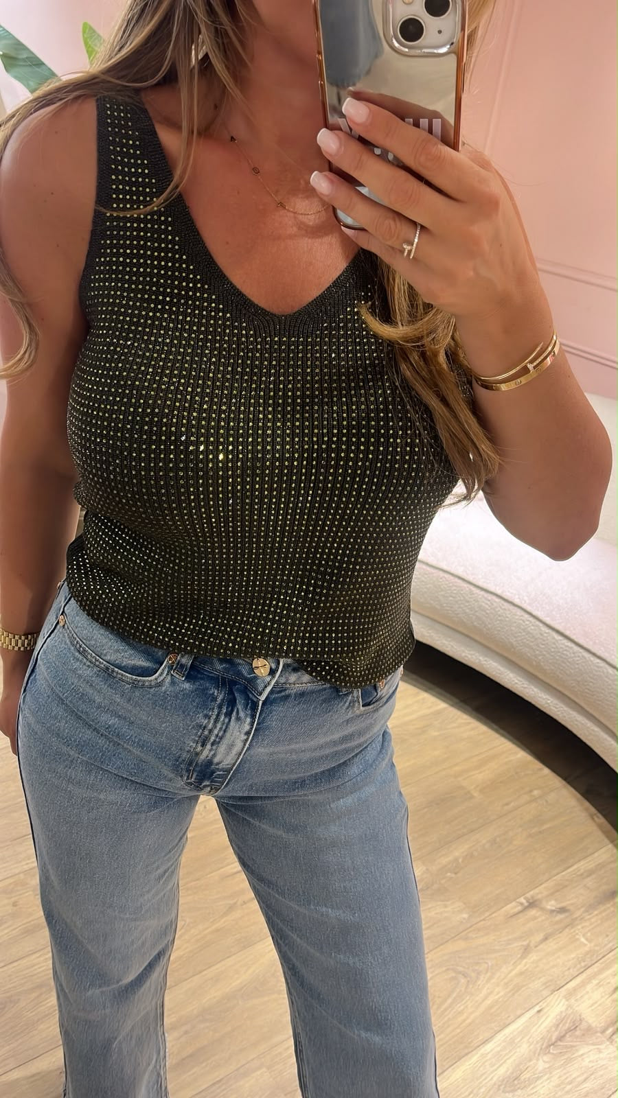 Sparkle Essential Top - groen