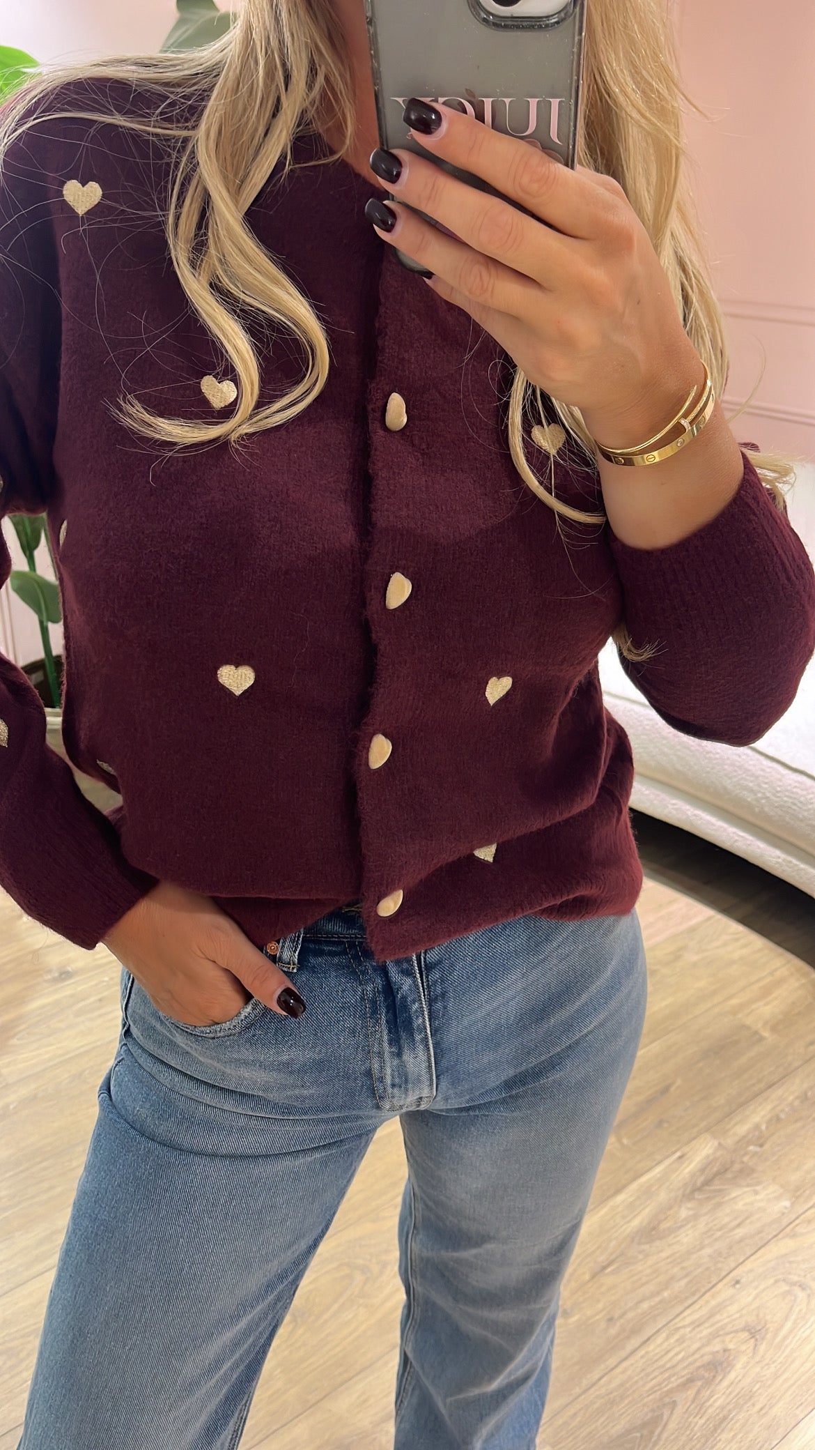 Vestje Ninthe Bordeaux