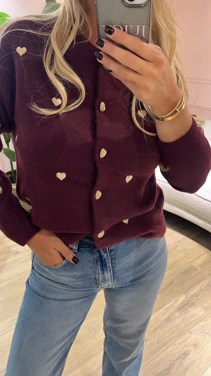 Vestje Ninthe Bordeaux