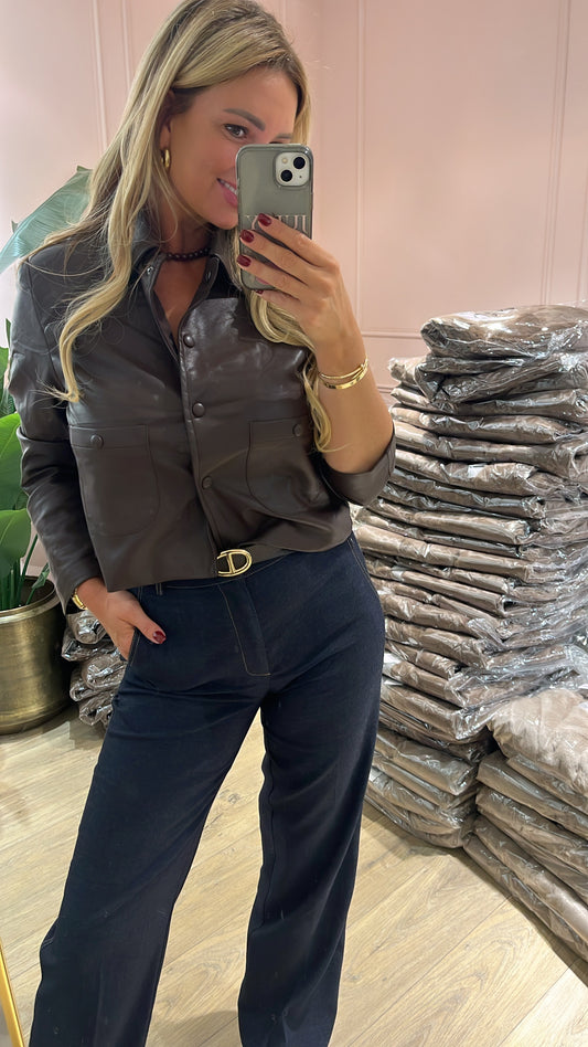 Leren Blousje/Jasje Fleur