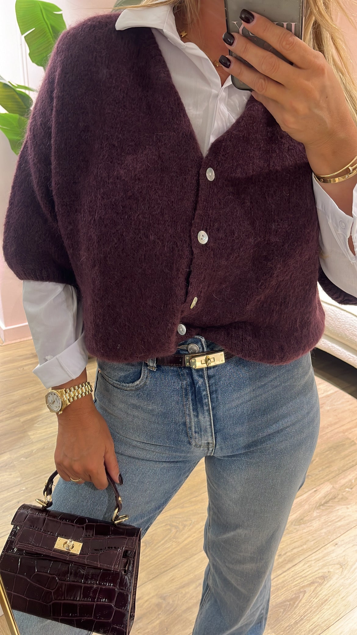Vest Veerle Aubergine