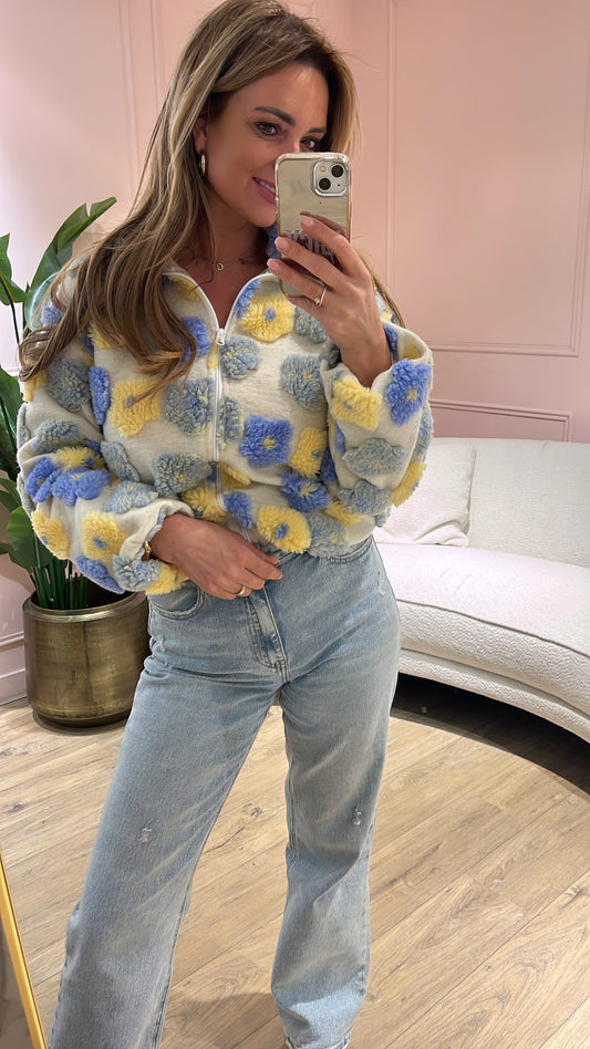 Jas Lieke Geel Blauw