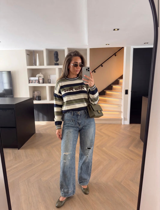 Striped Knit Sweater 🤎