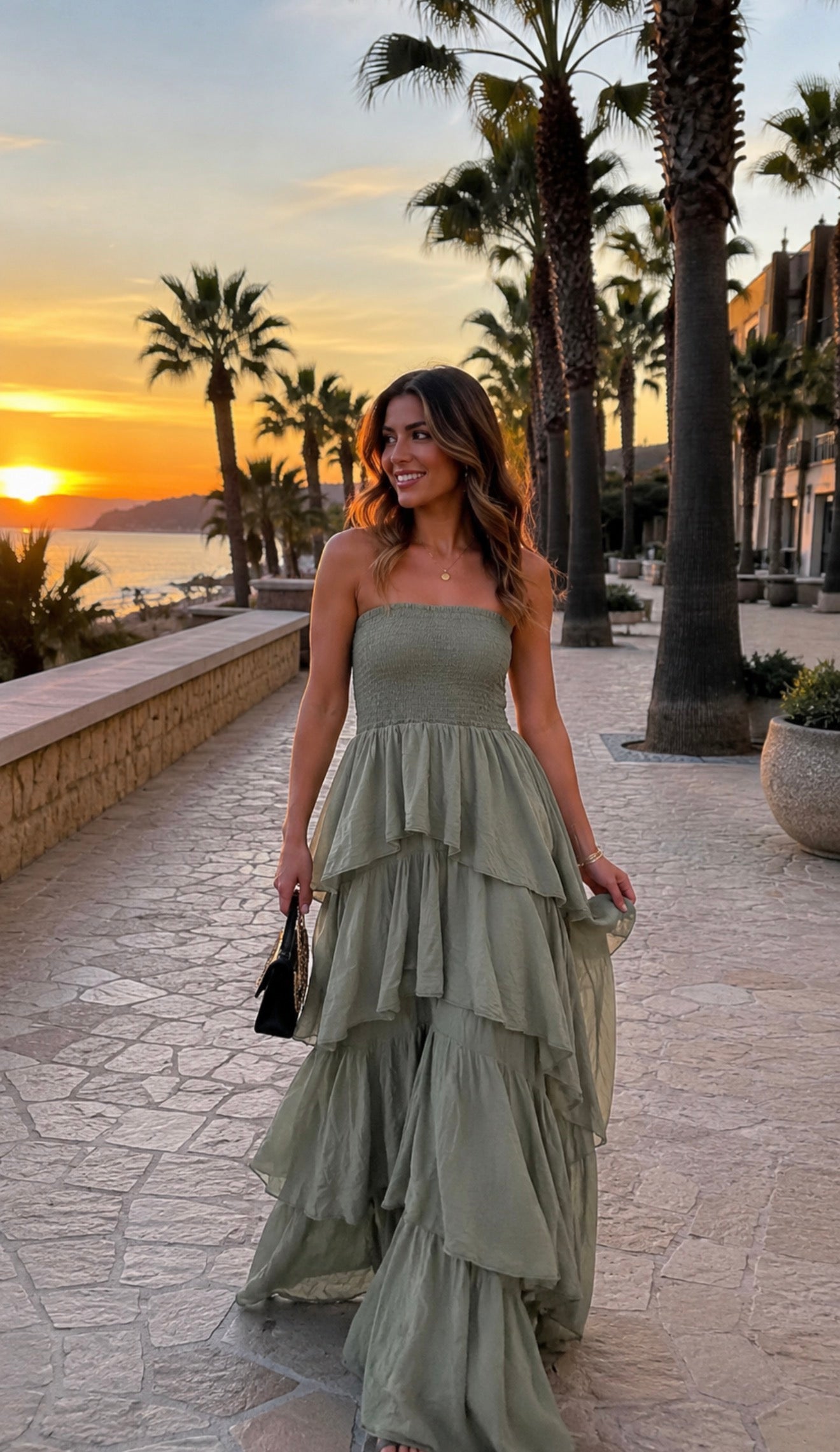 Amélie Maxi Dress - saliegroen