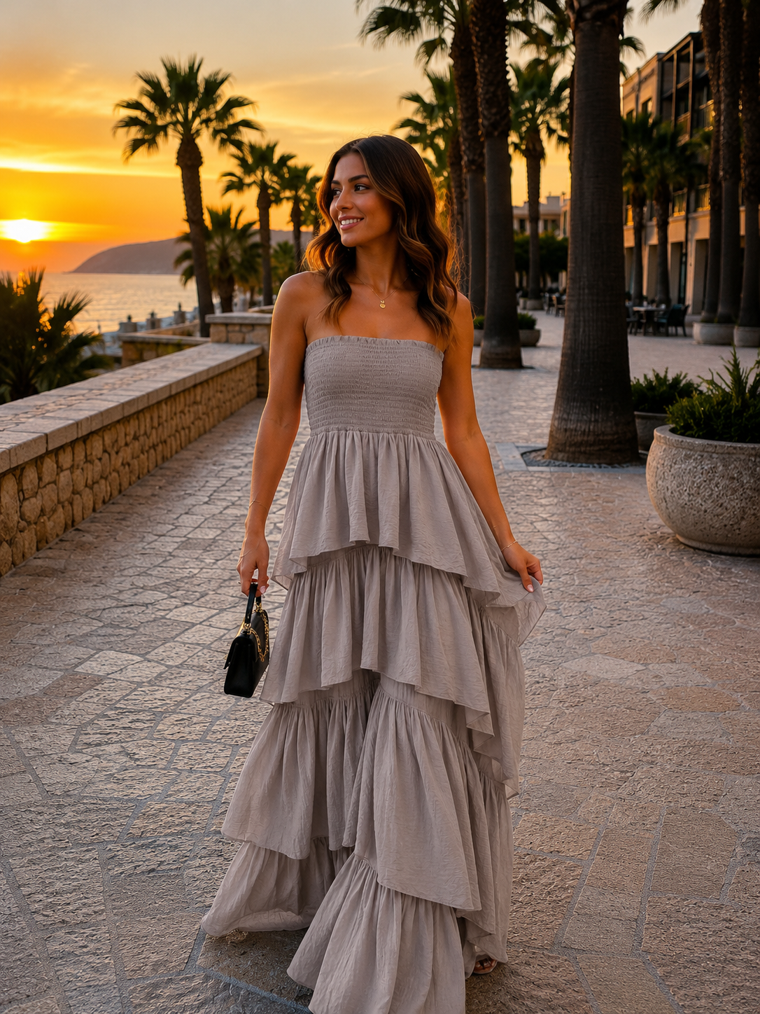 Amélie Maxi Dress - taupe