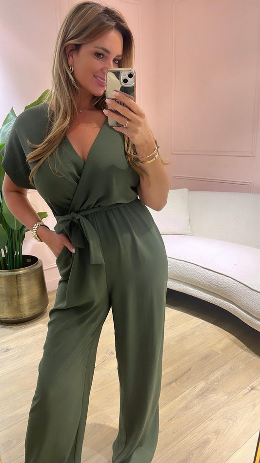 Azzuro Jumpsuit Valencia - olijfgroen