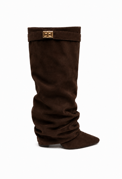 Suède Slouch Boots - bruin