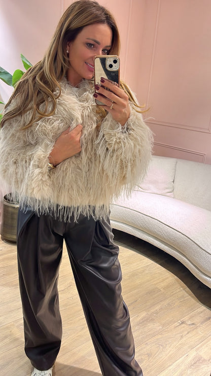 Zoë Fringe Jacket - cream