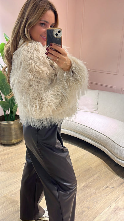 Zoë Fringe Jacket - cream