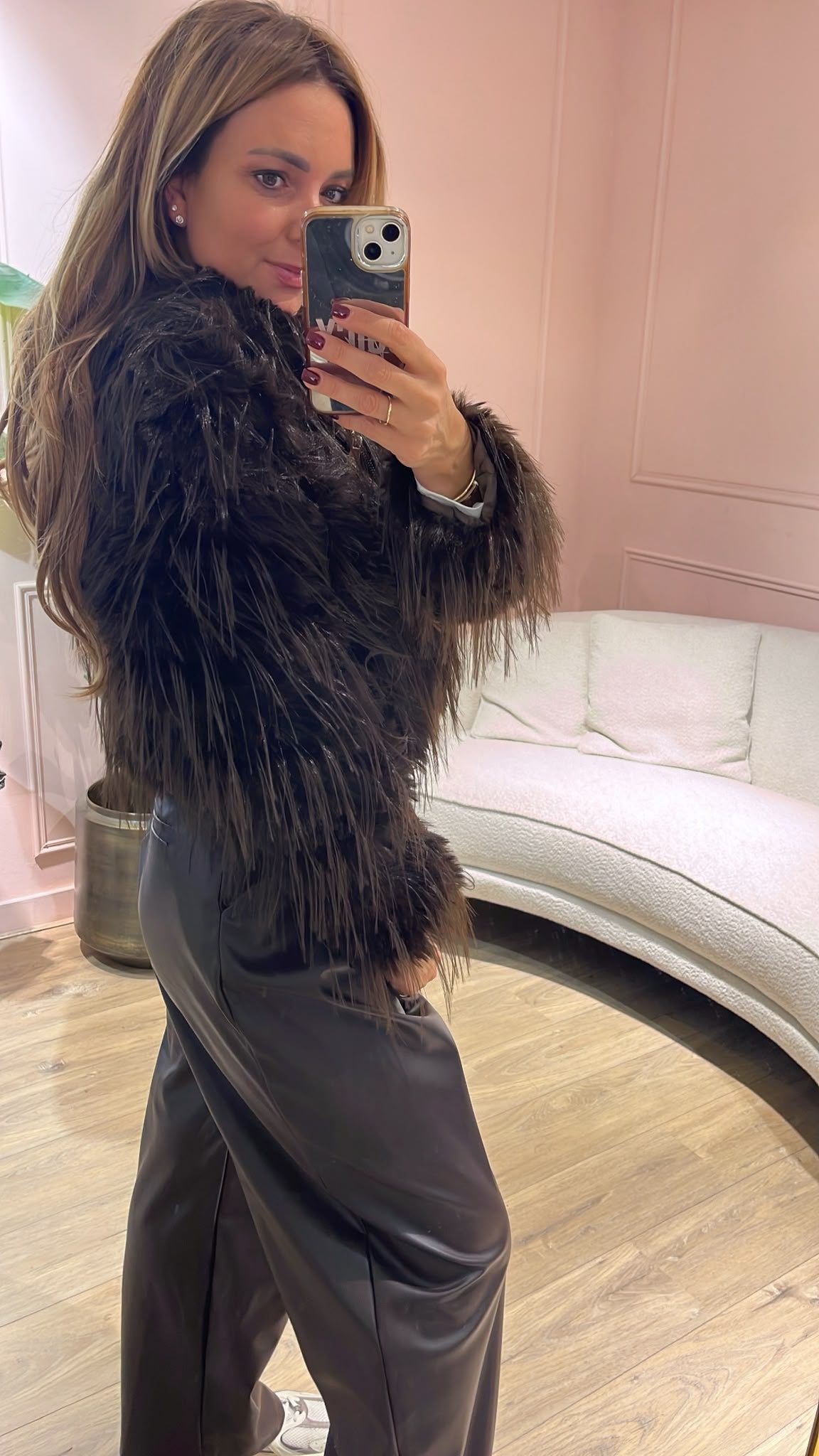 Zoë Fringe Jacket - chocolate brown