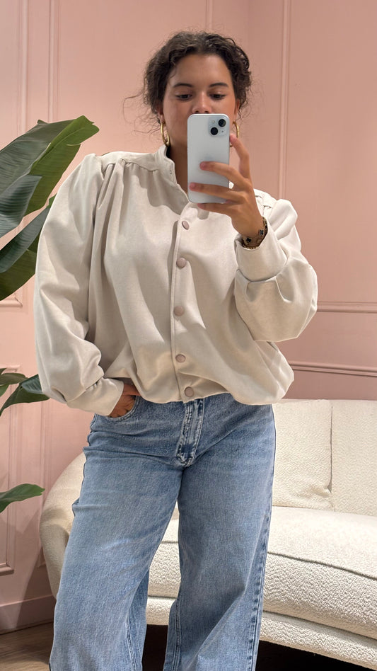 Stella Suede Jasje Creme
