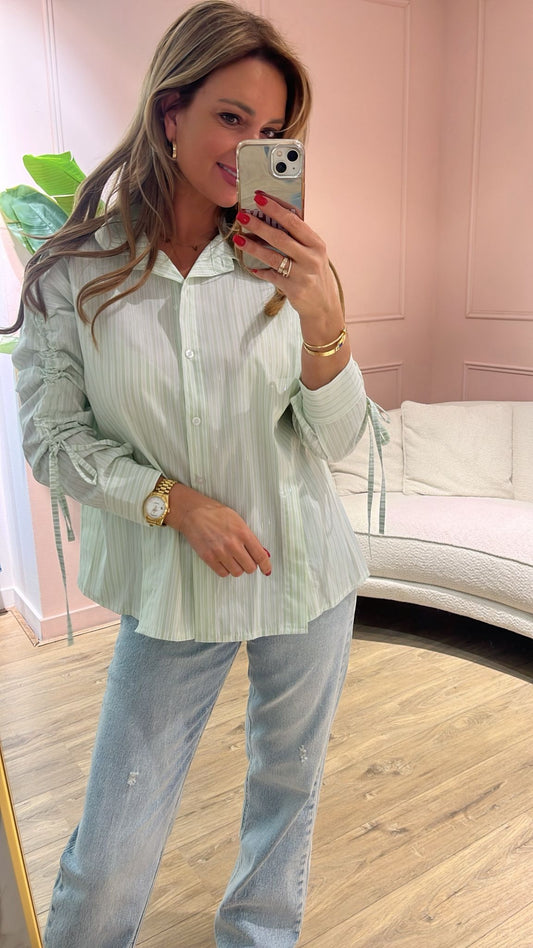 Luna Strik Blouse - Lichtgroen 💚