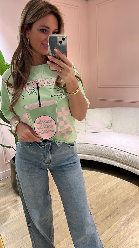Matcha Mood T-shirt - groen