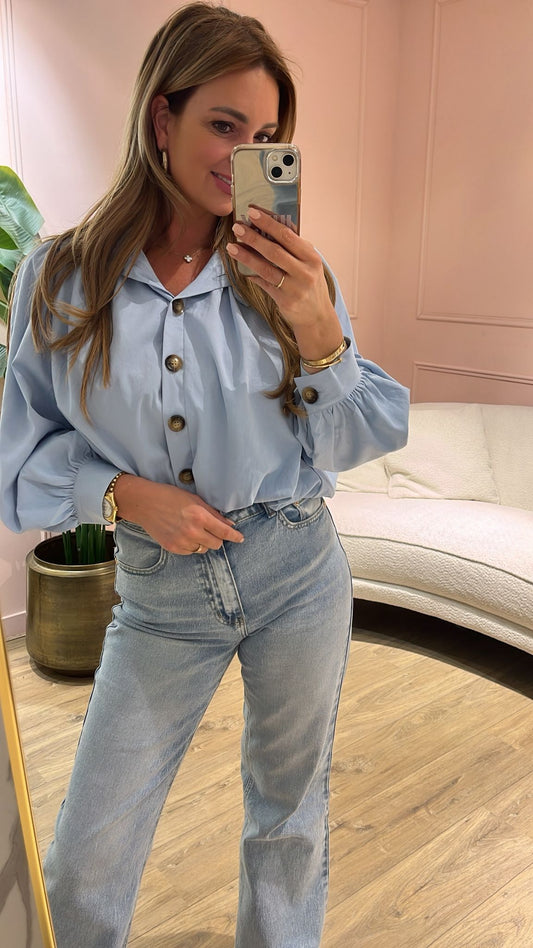 Valentina Blouse - lichtblauw