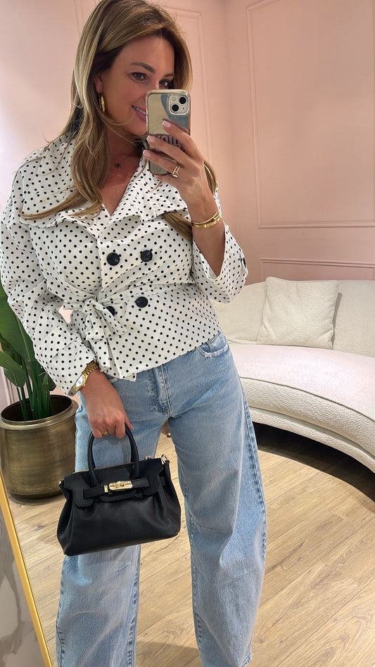 Paris Polka Trench - wit 🤍