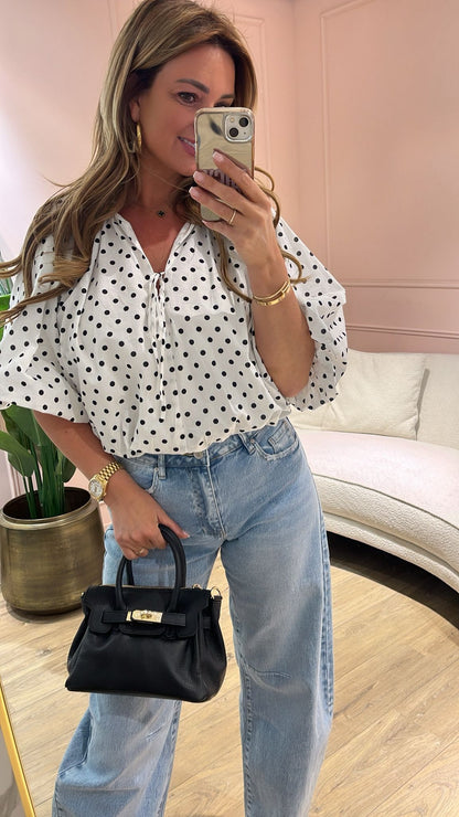 Pretty Dot Blouse - wit