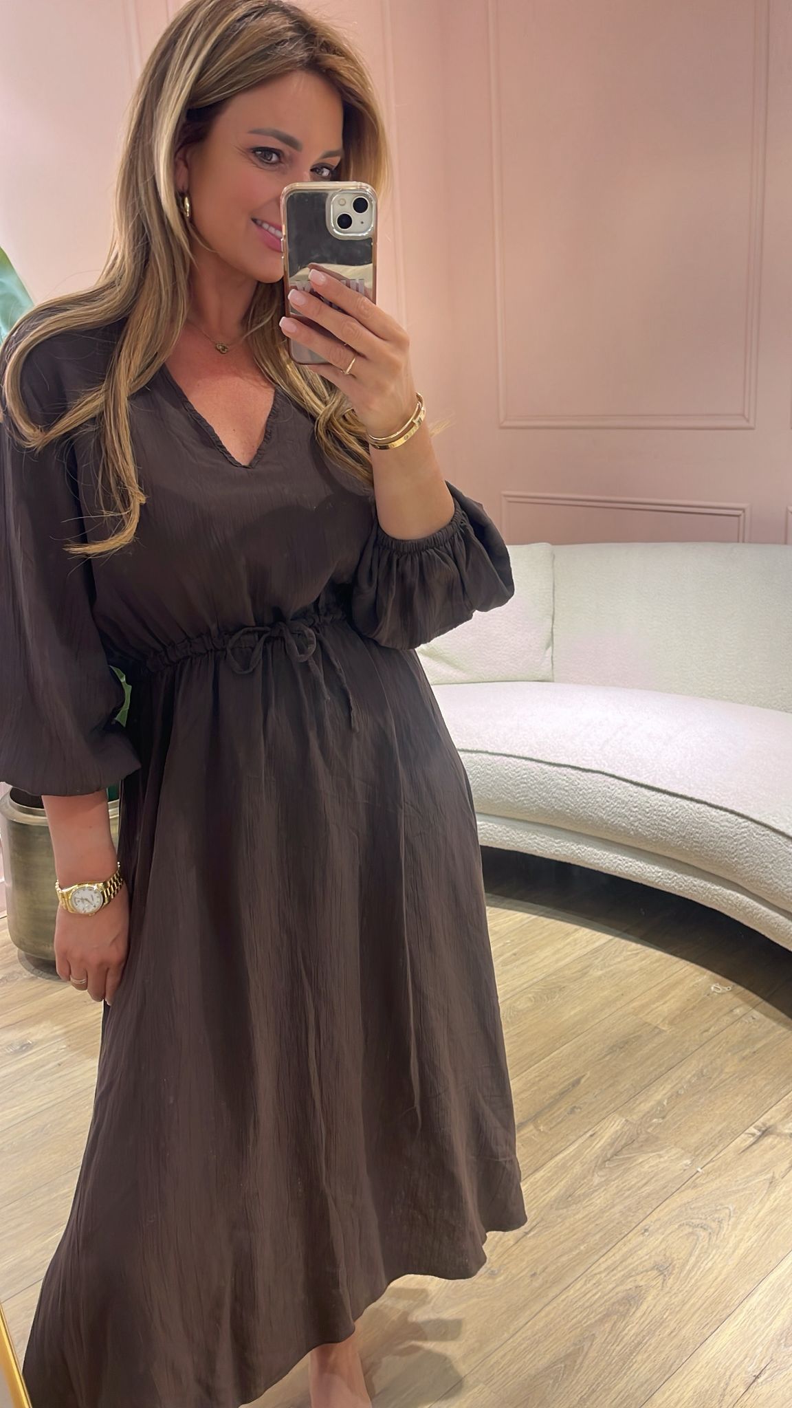 Mocha Elegance Dress