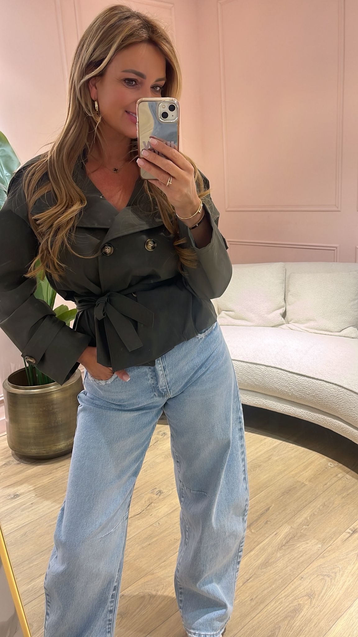 Paris Cropped Trench - groen