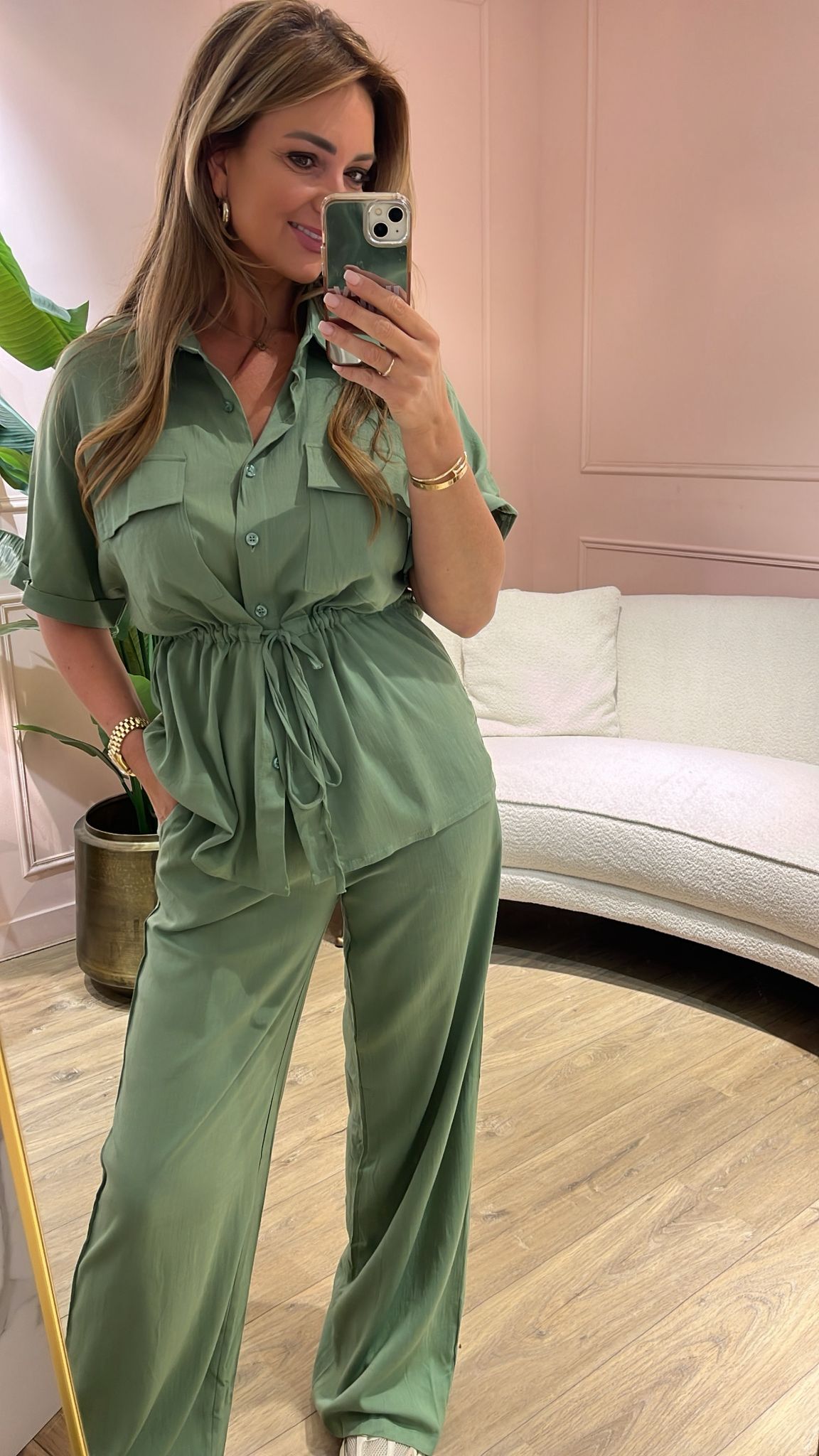 Elin Blouse - saliegroen
