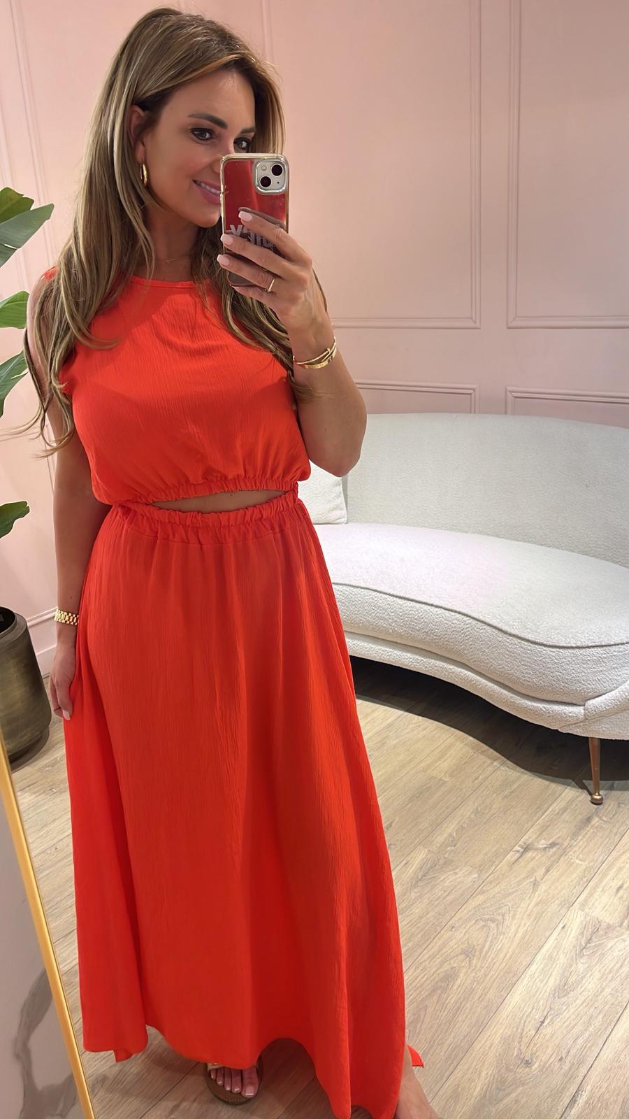 Santorini Set - koraalrood 🧡❤️