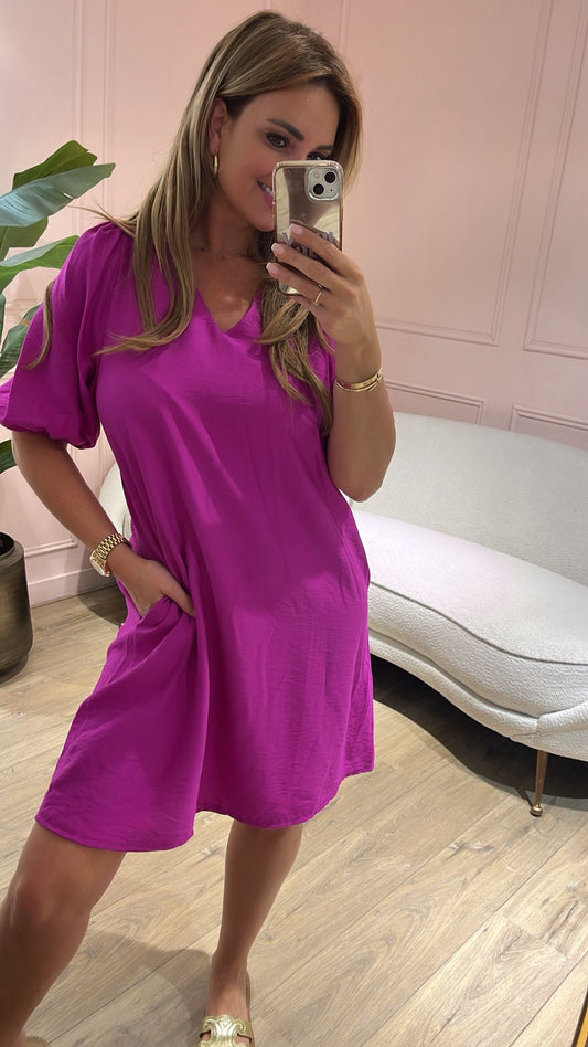 Azzuro Summer Dress - Fuchsia 💖