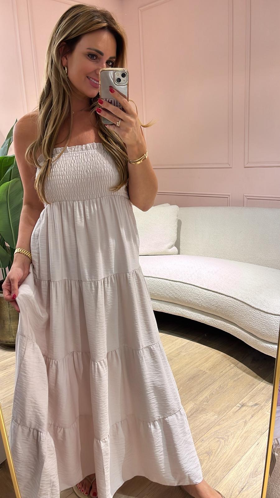 Nora Maxi Jurk - beige