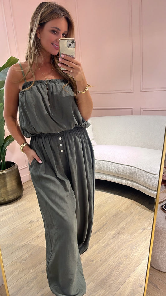 SALE !! Coco Two Piece Set - olijfgroen