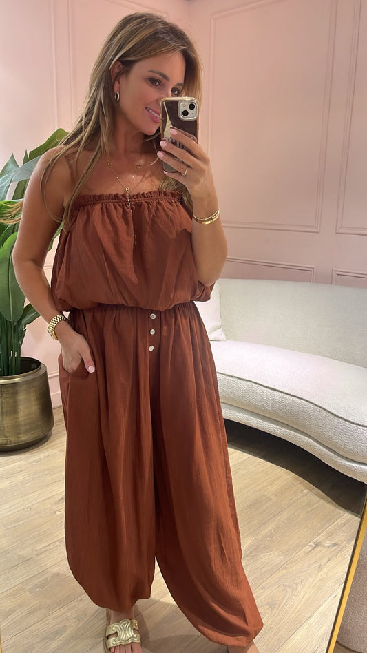SALE !! Coco Two Piece Set - cognac