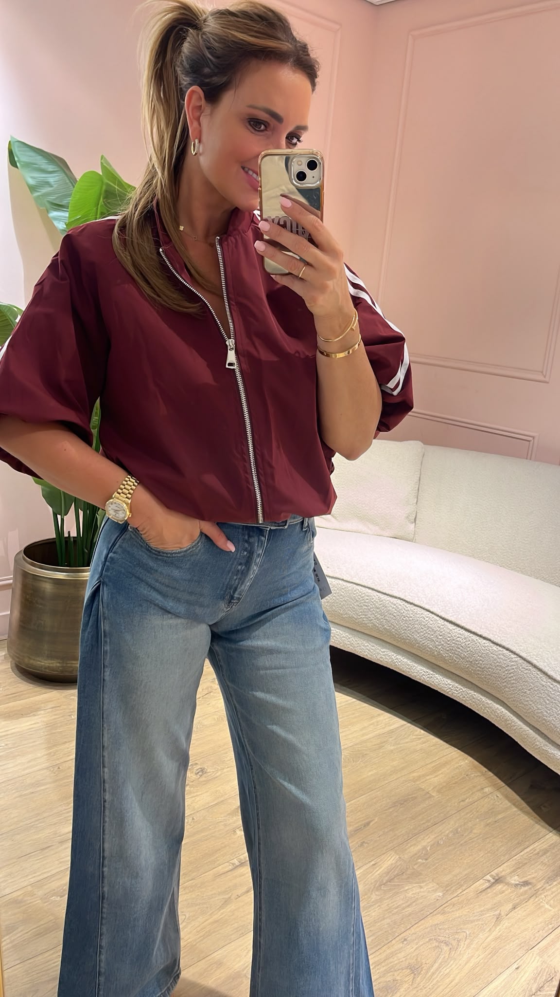 Riley Bomber - bordeaux