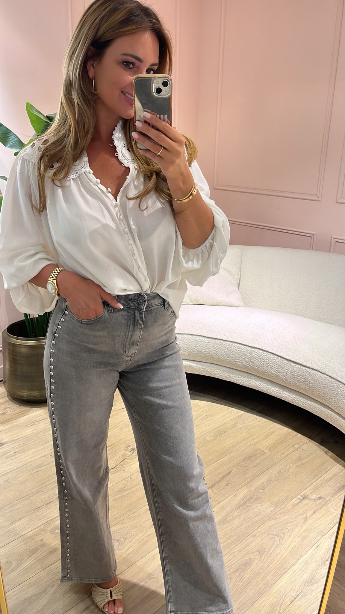 Belle Lace Blouse - wit