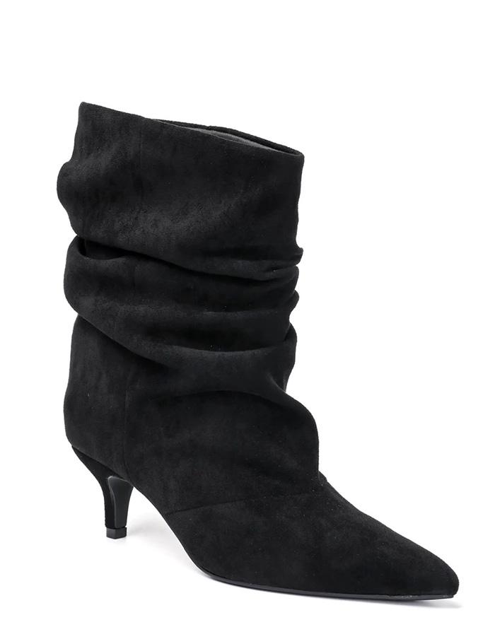 Suède Slouch Boots - zwart