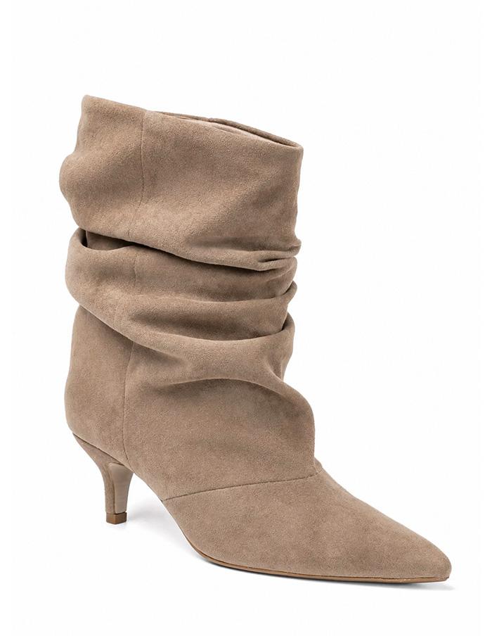 Suède Slouch Boots – beige