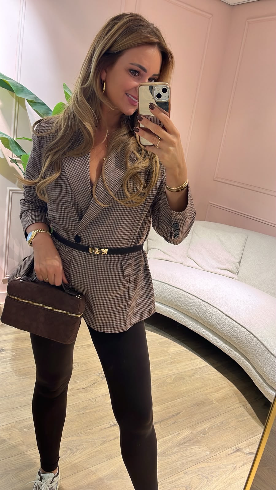 Classy Check Blazer 🤎