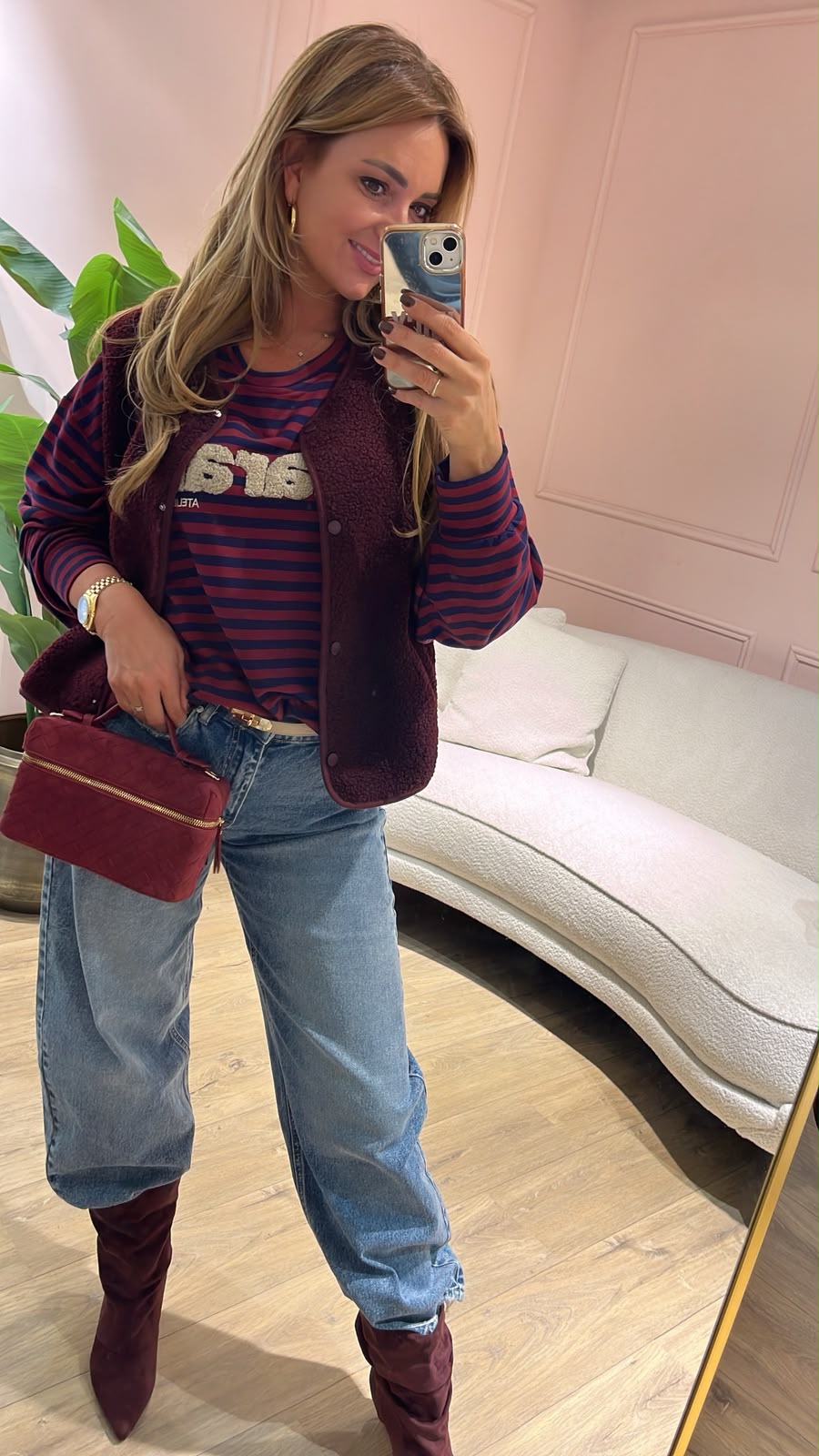 Teddy Gilet - bordeaux