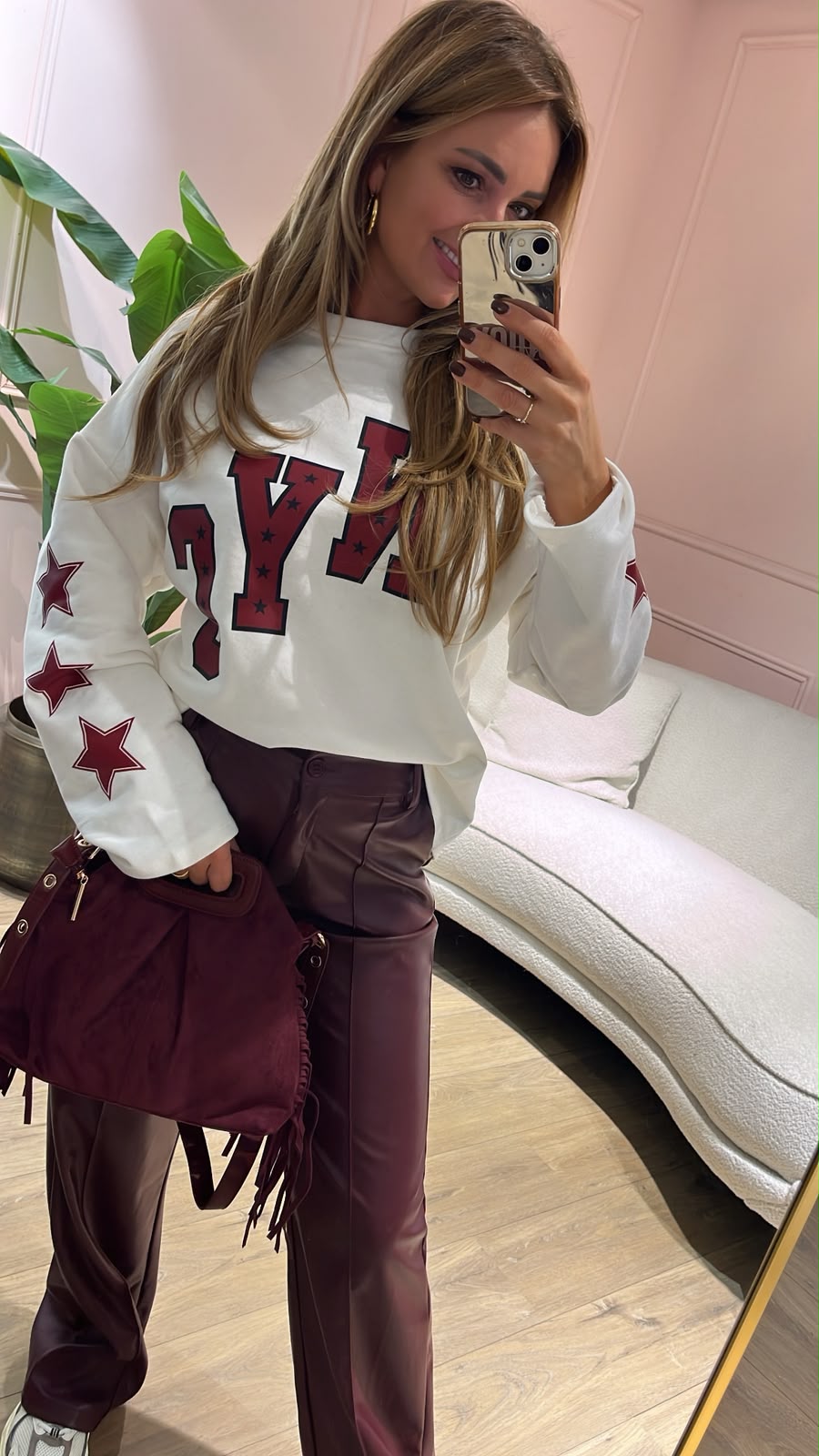 Varsity Star Sweater - wit