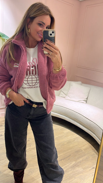Teddy Jacket - oud roze