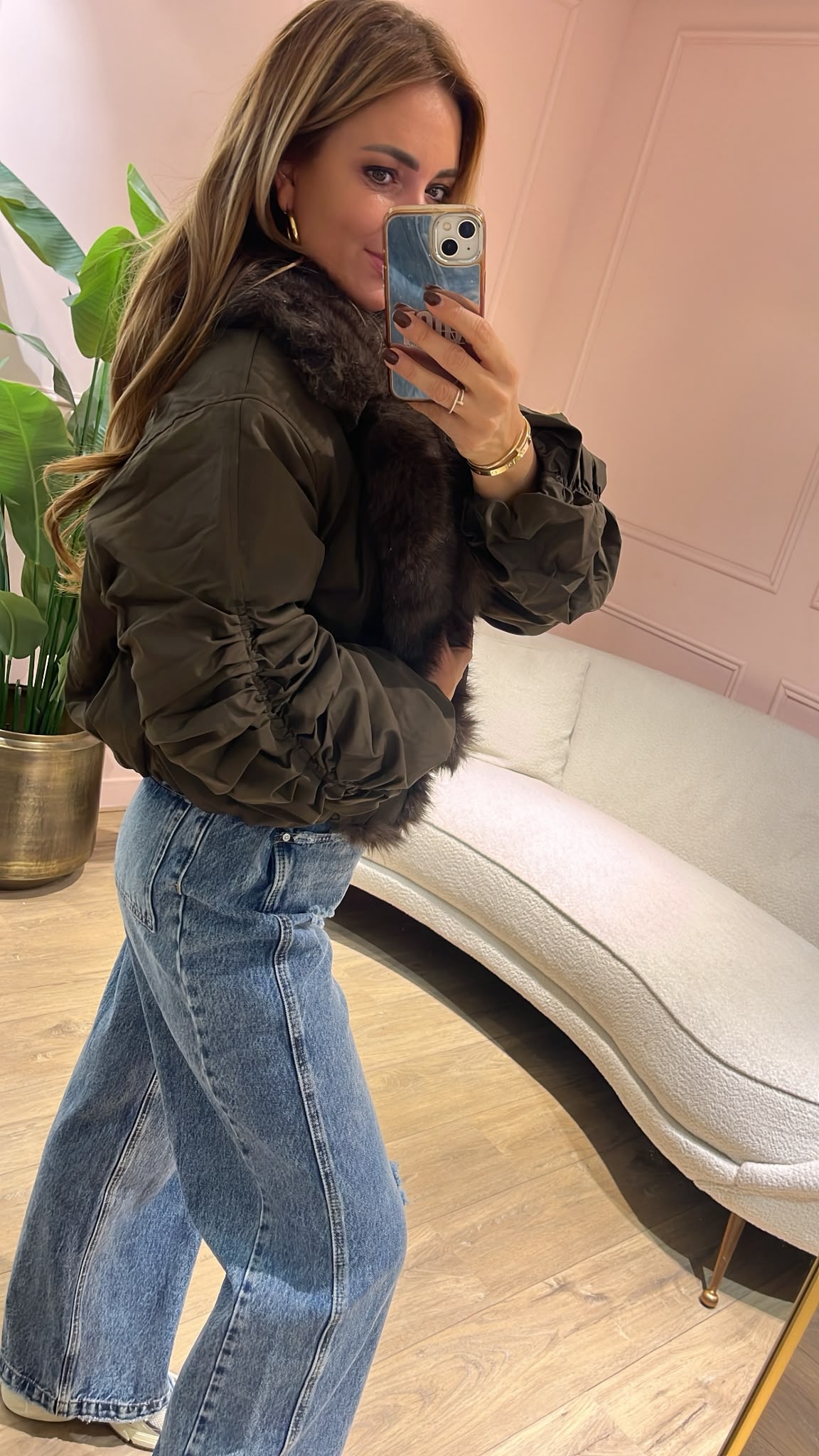 Amélie Fur Jacket - donkerbruin