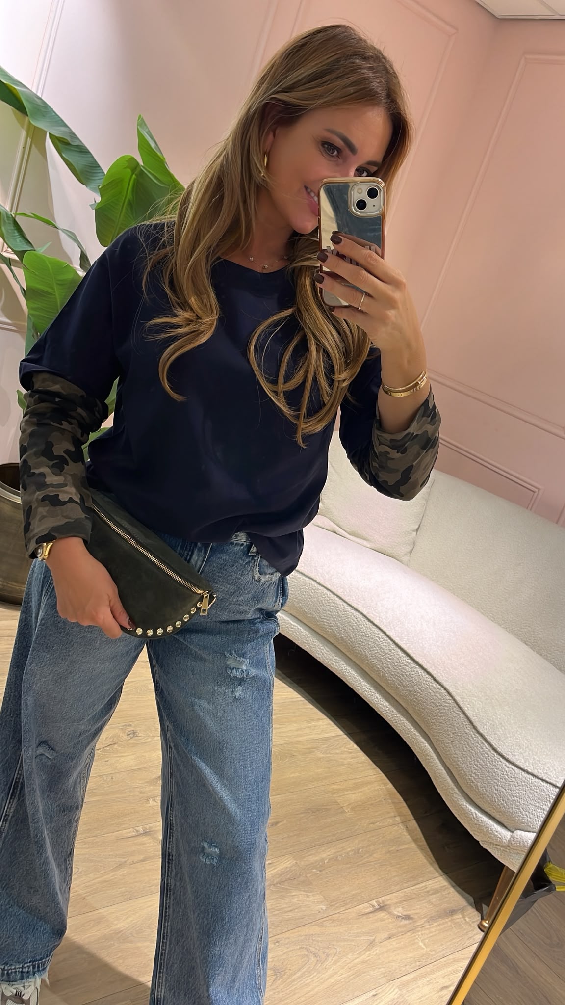 Camo Sleeve Top