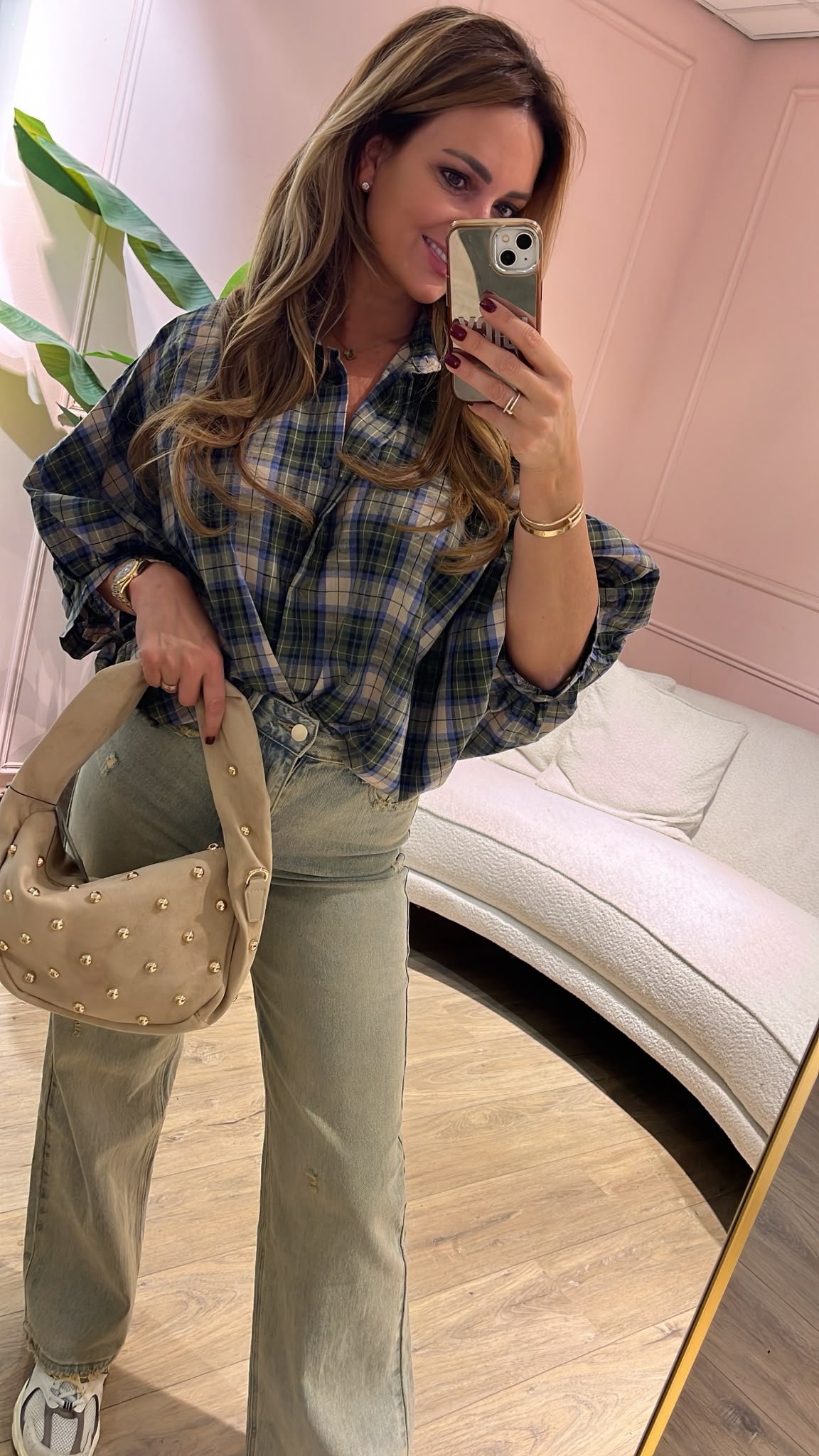 The Autumn Check Blouse - groen/blauw