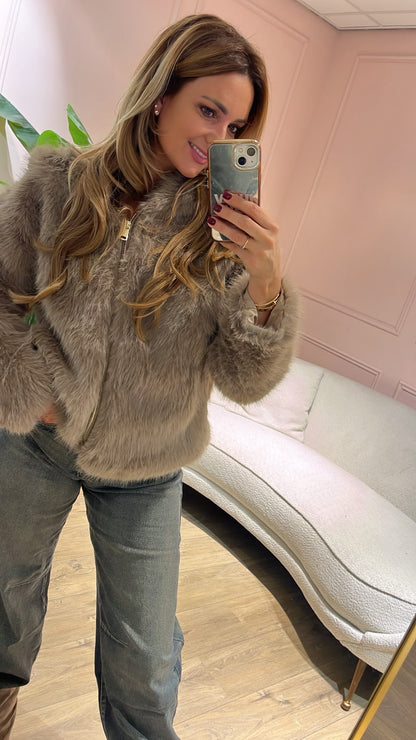 Teddy Luxe Jacket - taupe