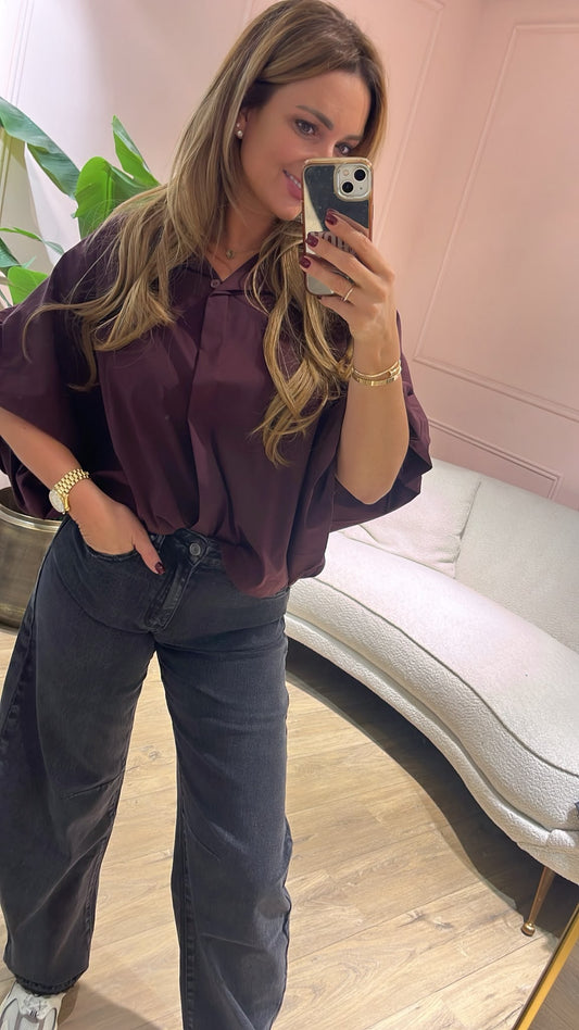 Jolie Blouse - burgundy
