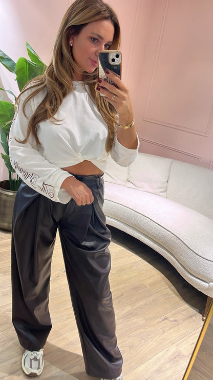 Maison Script Top - wit