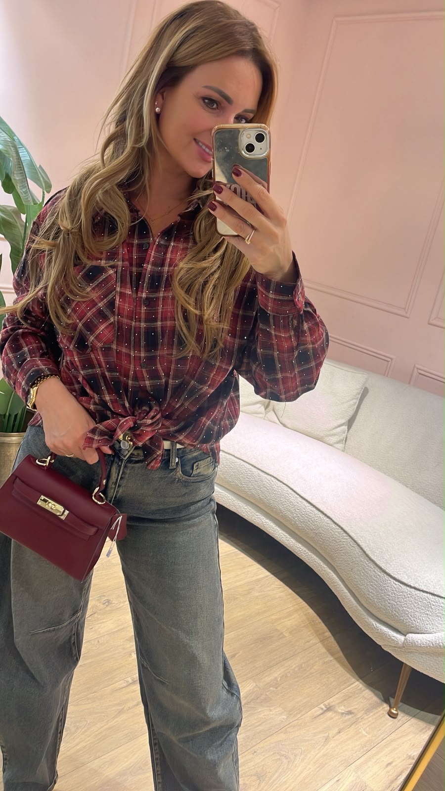 Nola Sparkle Blouse - rood/ zwart ❤️🖤