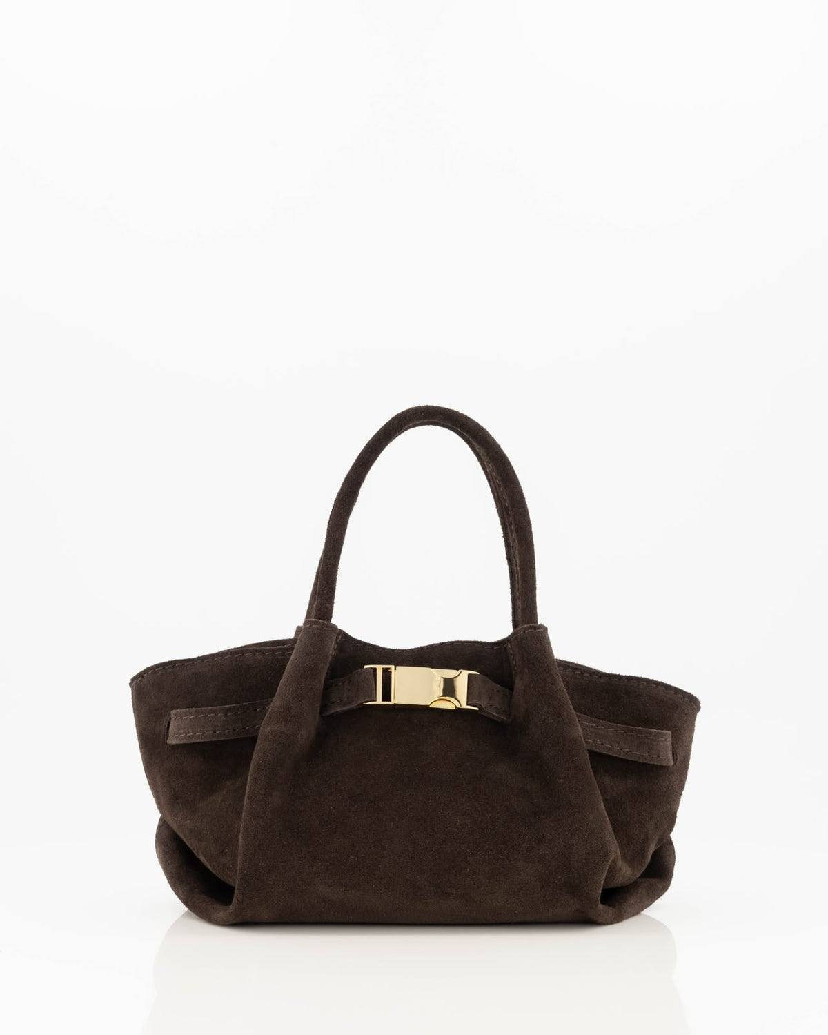 Suède Buckle Bag - donkerbruin