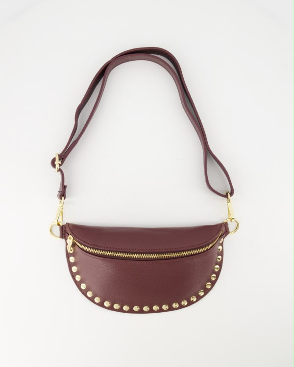 Luna Stud Bag - bordeaux