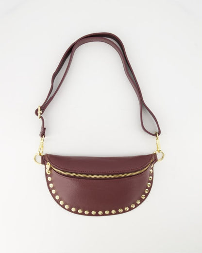 Luna Stud Bag - bordeaux