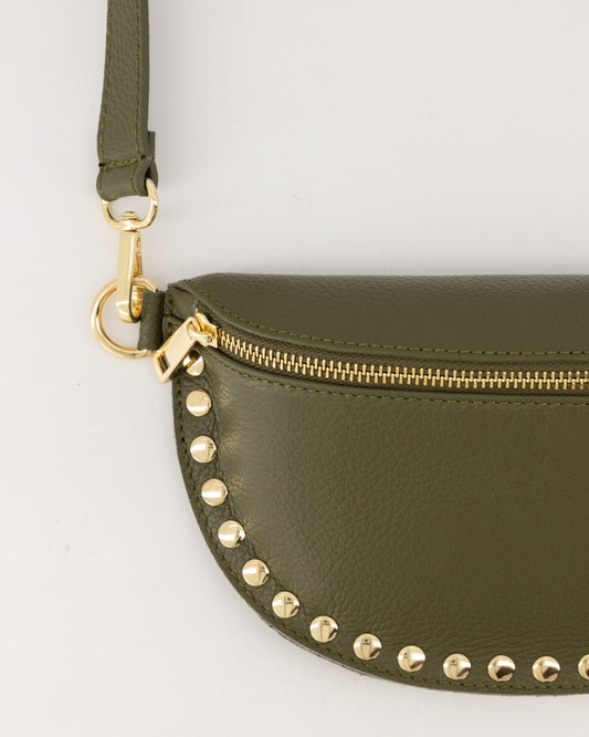 Luna Stud Bag - olijfgroen