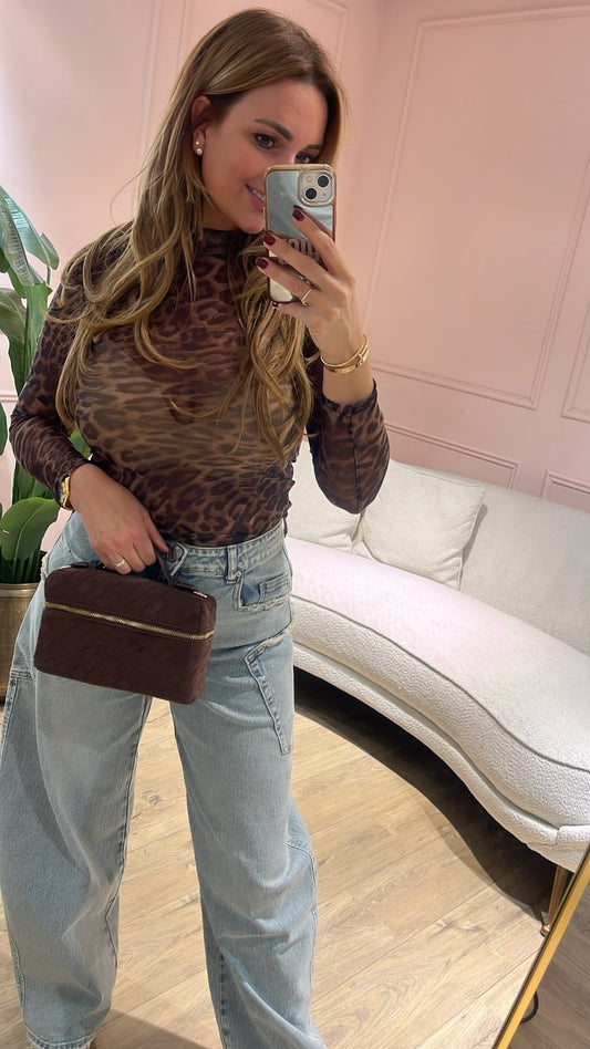 Wild Romance Mesh Top 🤎🐆