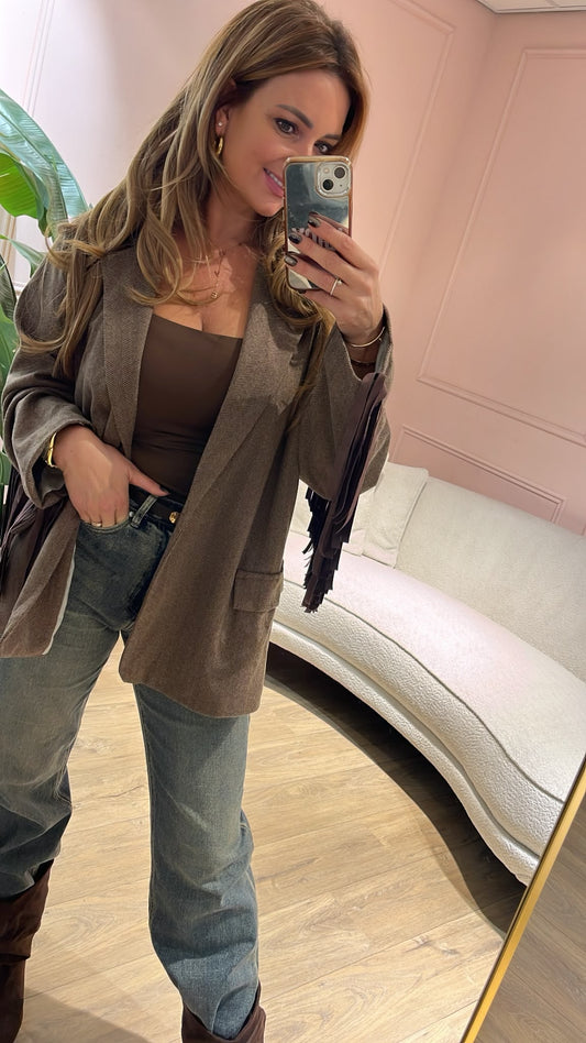 Olivia Fringe Blazer 🤎